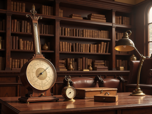 Classic analog hygrometer with wooden frame and elegant pointer