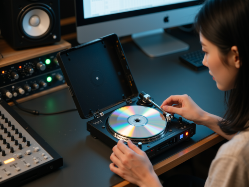 Portable mini record player with compact design and USB charging